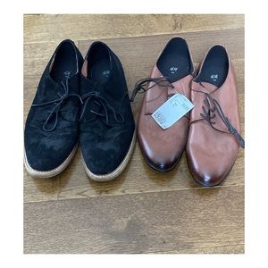 two pairs of H&M dress shoes